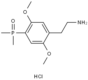 (4-(2-Aminoethyl)-2,5-dimethoxyphenyl)dimethylphosphine oxide hydrochloride Struktur