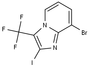 8-Bromo-2-iodo-3-(trifluoromethyl)imidazo[1,2-a]pyridine Struktur