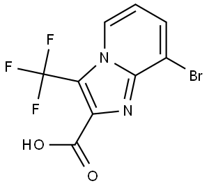 8-Bromo-3-(trifluoromethyl)imidazo[1,2-a]pyridine-2-carboxylic acid Struktur