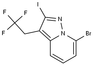 7-Bromo-2-iodo-3-(2,2,2-trifluoroethyl)pyrazolo[1,5-a]pyridine Struktur