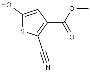 3-Thiophenecarboxylic acid, 2-cyano-5-hydroxy-, methyl ester Struktur