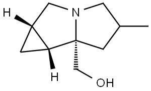 ((1aS,6aS,6bR)-5-methylhexahydrocyclopropa[a]pyrrolizin-6a(4H)-yl)methanol Struktur