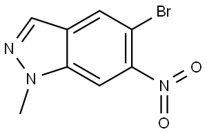 5-Bromo-1-methyl-6-nitro-1H-indazole Struktur