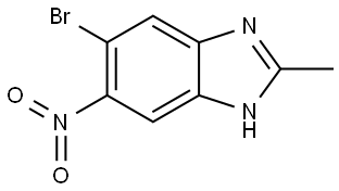 6-Bromo-2-methyl-5-nitro-1H-benzo[d]imidazole Struktur