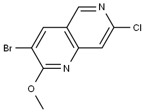 3-Bromo-7-chloro-2-methoxy-1,6-naphthyridine Struktur