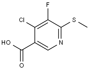 4-Chloro-5-fluoro-6-(methylthio)nicotinic acid Struktur