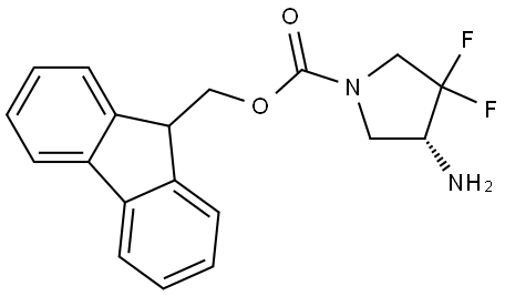 (9H-Fluoren-9-yl)methyl (R)-4-amino-3,3-difluoropyrrolidine-1-carboxylate Struktur