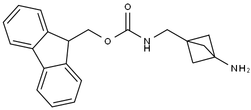 (9H-Fluoren-9-yl)methyl ((3-aminobicyclo[1.1.1]pentan-1-yl)methyl)carbamate Struktur