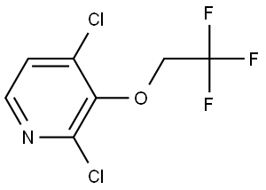 2,4-Dichloro-3-(2,2,2-trifluoroethoxy)pyridine Struktur