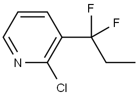 2-Chloro-3-(1,1-difluoropropyl)pyridine Struktur