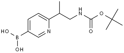 (6-(1-((tert-Butoxycarbonyl)amino)propan-2-yl)pyridin-3-yl)boronic acid Struktur