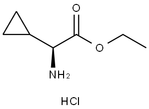 (S)-Ethyl 2-amino-2-cyclopropylacetate (hydrochloride) Struktur