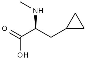 Cyclopropanepropanoic acid, α-(methylamino)-, (αS)- Struktur
