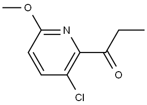 1-(3-Chloro-6-methoxypyridin-2-yl)propan-1-one Struktur