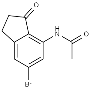 Acetamide, N-(6-bromo-2,3-dihydro-3-oxo-1H-inden-4-yl)- Struktur