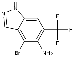 4-Bromo-6-(trifluoromethyl)-1H-indazol-5-amine Struktur