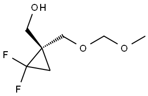 Cyclopropanemethanol, 2,2-difluoro-1-[(methoxymethoxy)methyl]-, (1R)- Struktur