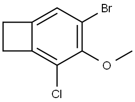 4-Bromo-2-chloro-3-methoxybicyclo[4.2.0]octa-1,3,5-triene Struktur