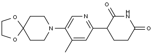 2,6-Piperidinedione, 3-[5-(1,4-dioxa-8-azaspiro[4.5]dec-8-yl)-4-methyl-2-pyridinyl]- Struktur