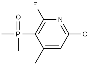 (6-Chloro-2-fluoro-4-methylpyridin-3-yl)dimethylphosphine oxide Struktur