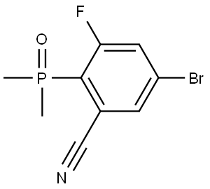 5-Bromo-2-(dimethylphosphoryl)-3-fluorobenzonitrile Struktur