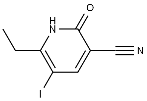6-Ethyl-5-iodo-2-oxo-1,2-dihydropyridine-3-carbonitrile Struktur