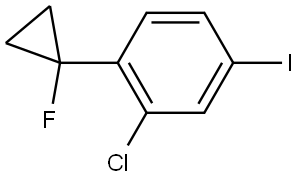 2-Chloro-1-(1-fluorocyclopropyl)-4-iodobenzene Struktur