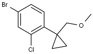Benzene, 4-bromo-2-chloro-1-[1-(methoxymethyl)cyclopropyl]- Struktur