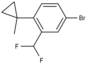 4-Bromo-2-(difluoromethyl)-1-(1-methylcyclopropyl)benzene Struktur
