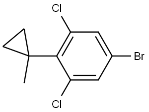 5-Bromo-1,3-dichloro-2-(1-methylcyclopropyl)benzene Struktur