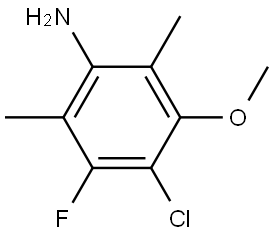 4-Chloro-3-fluoro-5-methoxy-2,6-dimethylaniline Struktur