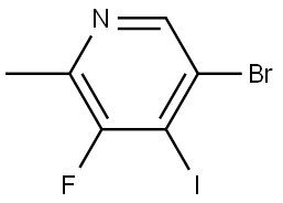 5-Bromo-3-fluoro-4-iodo-2-methylpyridine Struktur