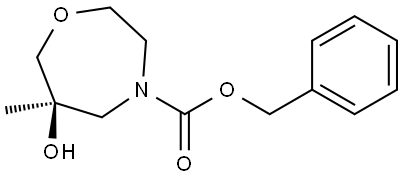 Benzyl (R)-6-hydroxy-6-methyl-1,4-oxazepane-4-carboxylate Struktur