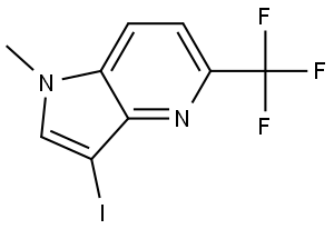 3-Iodo-1-methyl-5-(trifluoromethyl)-1H-pyrrolo[3,2-b]pyridine Struktur