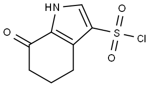 7-Oxo-4,5,6,7-tetrahydro-1H-indole-3-sulfonyl chloride Struktur