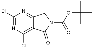tert-Butyl 2,4-dichloro-5-oxo-5,7-dihydro-6H-pyrrolo[3,4-d]pyrimidine-6-carboxylate Struktur