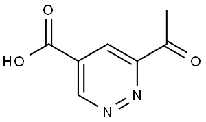 6-Acetylpyridazine-4-carboxylic acid Struktur