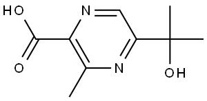 5-(2-Hydroxypropan-2-yl)-3-methylpyrazine-2-carboxylic acid Struktur