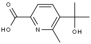 5-(2-Hydroxypropan-2-yl)-6-methylpicolinic acid Struktur