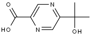 5-(2-hydroxypropan-2-yl)pyrazine-2-carboxylic acid Struktur
