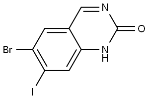 6-Bromo-7-iodoquinazolin-2(1H)-one Struktur