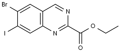 Ethyl 6-bromo-7-iodoquinazoline-2-carboxylate Struktur