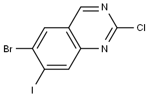 6-Bromo-2-chloro-7-iodoquinazoline Struktur