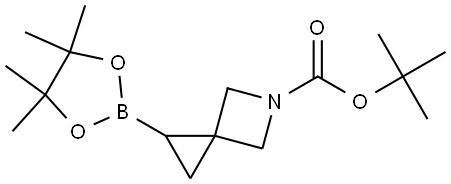 5-Azaspiro[2.3]hexane-5-carboxylic acid, 1-(4,4,5,5-tetramethyl-1,3,2-dioxaborolan-2-yl)-, 1,1-dimethylethyl ester Struktur