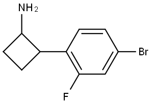 2-(4-Bromo-2-fluorophenyl)cyclobutan-1-amine Struktur