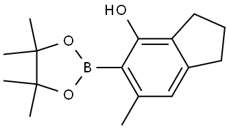 6-Methyl-5-(4,4,5,5-tetramethyl-1,3,2-dioxaborolan-2-yl)-2,3-dihydro-1H-inden-4-ol Structure
