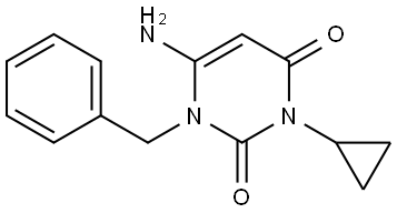 6-Amino-1-benzyl-3-cyclopropylpyrimidine-2,4(1H,3H)-dione Struktur