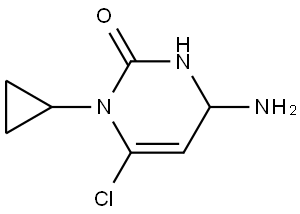 4-Amino-6-chloro-1-cyclopropyl-3,4-dihydropyrimidin-2(1H)-one Struktur