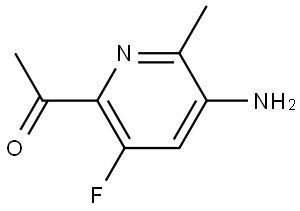 1-(5-Amino-3-fluoro-6-methylpyridin-2-yl)ethan-1-one Struktur