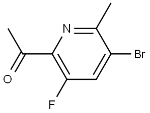 1-(5-Bromo-3-fluoro-6-methylpyridin-2-yl)ethan-1-one Struktur